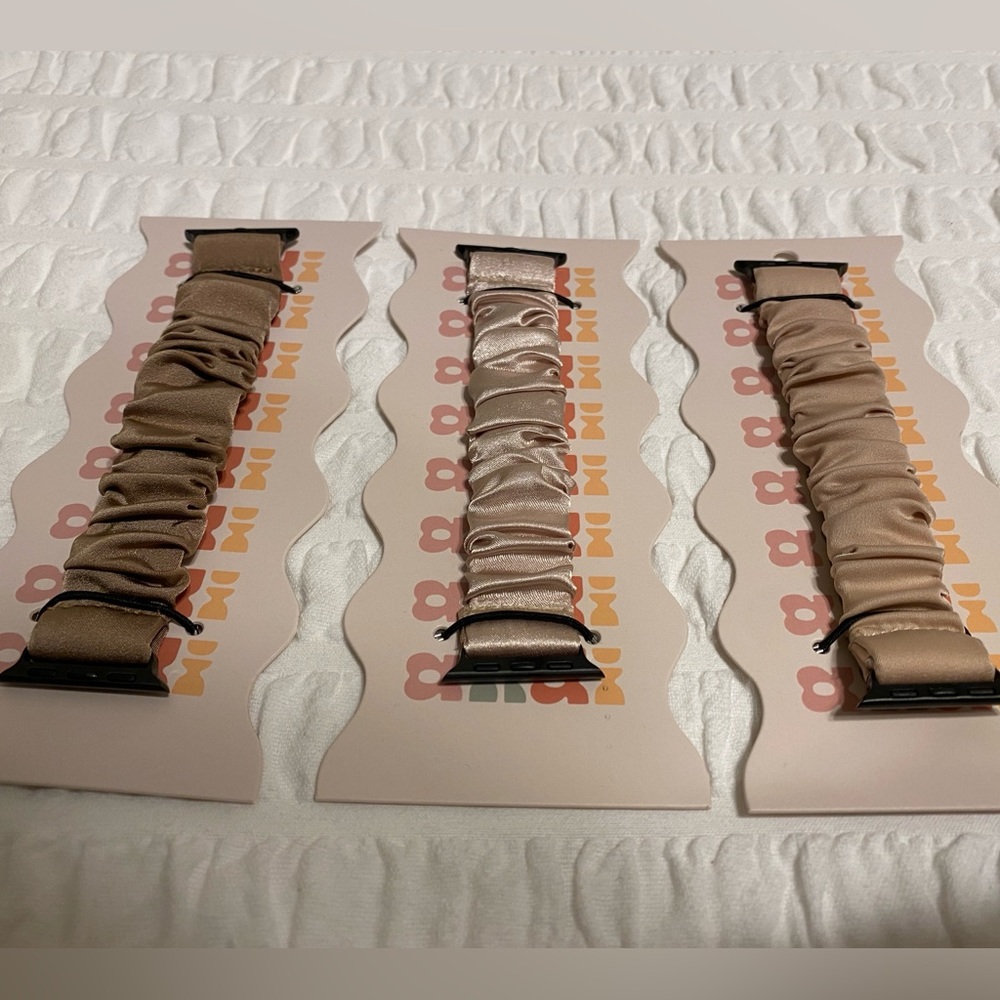 Andi satin scrunchie Apple Watch bands set of 3